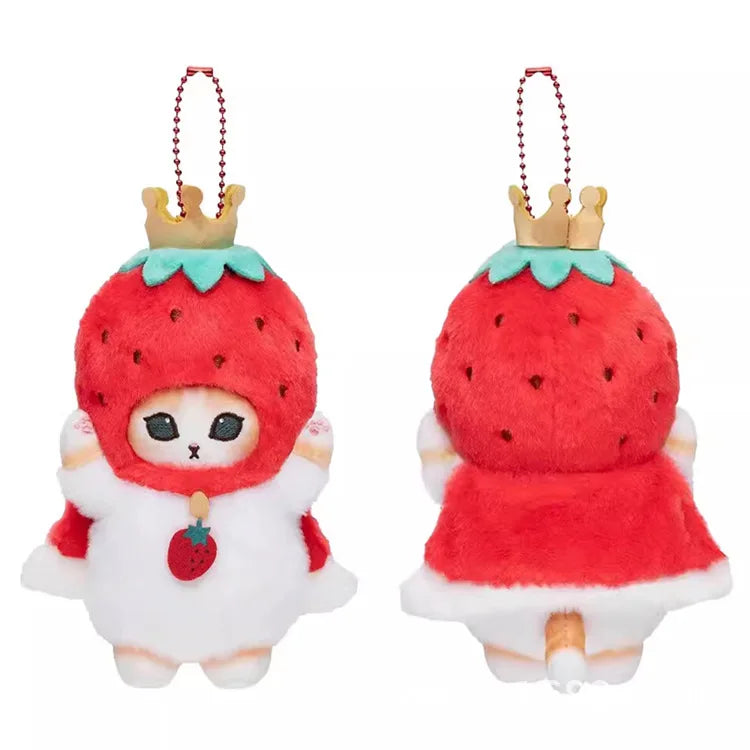 Kawaii Plush Keychain Pendant Cartoon Mofus and Shark Cat Cross-Dressing Hello Kitty Kuromi doll stuff Backpack Decor Toys