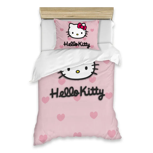 Hello Kitty Hello Kitty Bed Sheets Set  Comforter Quilt Cover Duvets Single Bedding