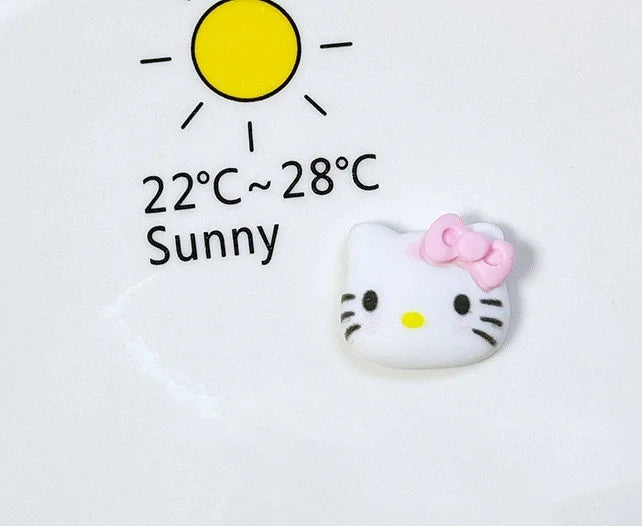 hello kitty cartoon cute bow cat resin diy jewelry mobile phone protective cover handmade patch material animation doll children