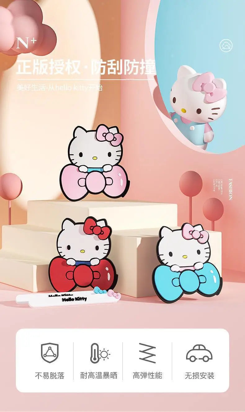 Kawaii Sanrio Cute Cartoon Car Door Anti-Collision Sticker Hello Kitty Transparent Collision Strip Decoration Car Accsesories