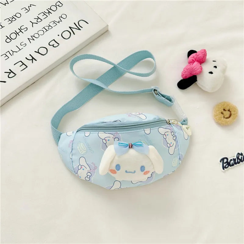 Anime HelloKitty Chest Bag Cartoon kulomi Cinnamoroll Cute Crossbody Bag Shoulder Bag Coin Purse Kawaii Children Gift