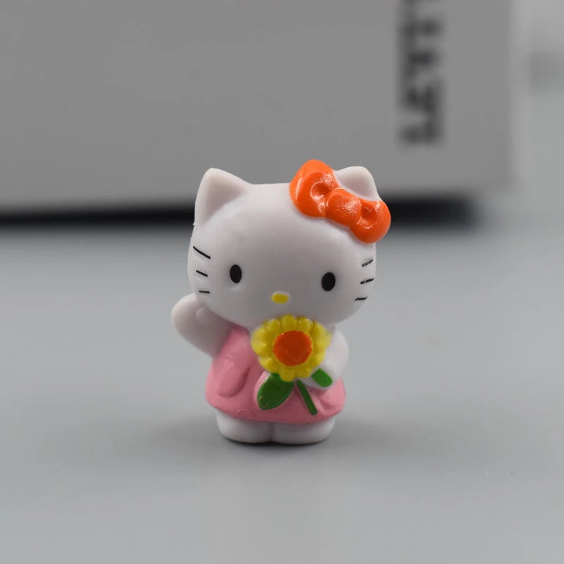 Kawaii Hello Kitty Toys Keyring Anime Cute Dress Up Doll Y2K Keychain Pendant Accessories Gift