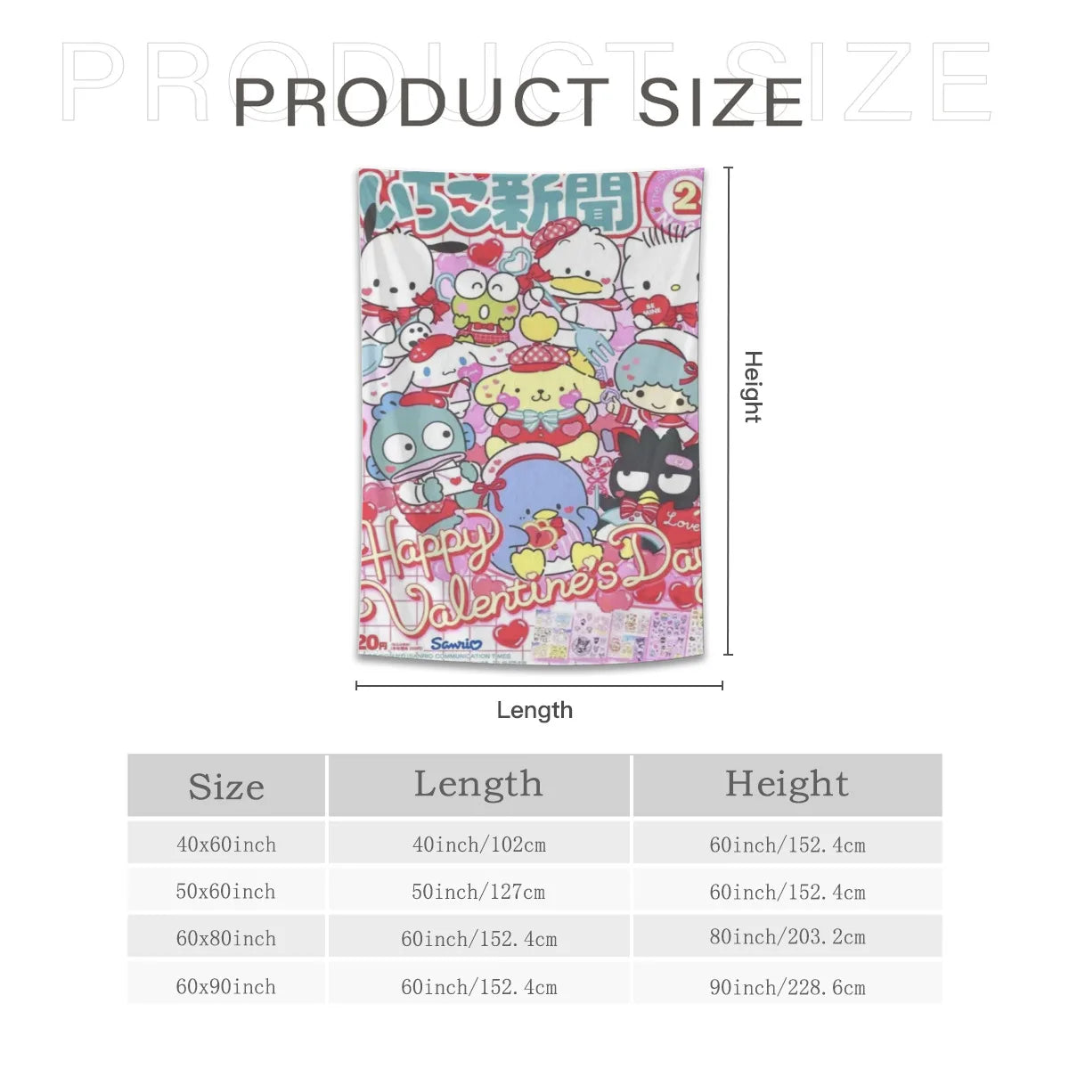 Cute Anime Sanrio Hello Kitty Kawaii Tapestries   Room Decoration Items Home Décor Bedroom Wall Decorating Cloth