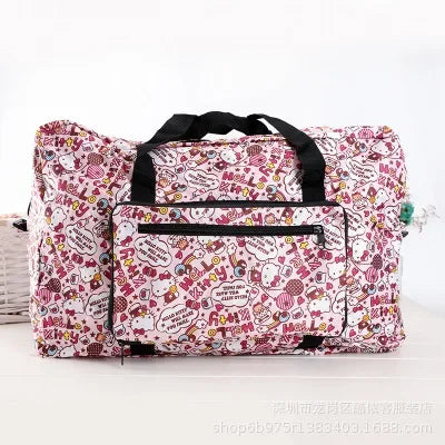 hello kitty handbag foldable luggage bag waterproof My Melody cartoon large travel storage bag messenger shoulder bag