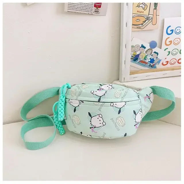 Kuromi Chest Bag Cinnamo roll Crossbody Shoulder Bag Waist Storage Pouch My Melody Hello Kitty Coin Purse Kid Girl Gift