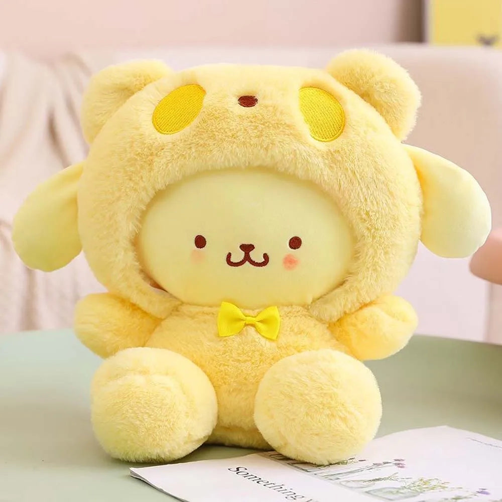 25Cm Kawaii Plush Doll Toy Cute Hello Kitty Cinnamoroll My Melody Kuromi Pochacco Lovely Anime peluche Toys Gift For Kids