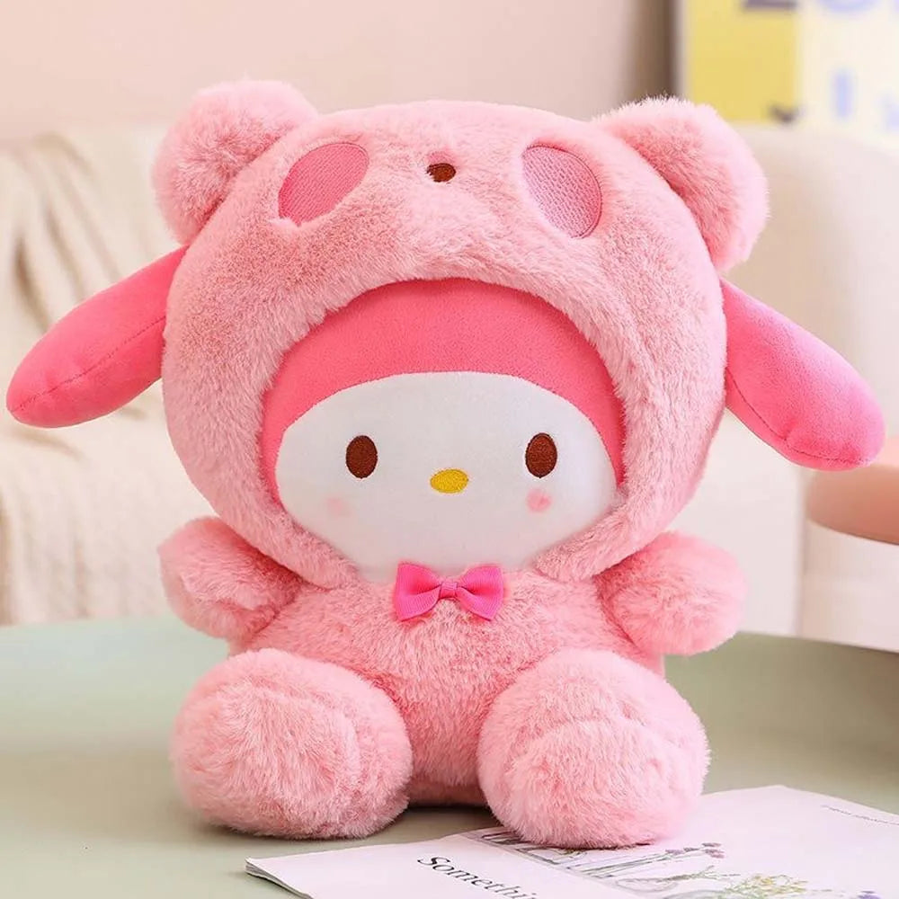 25Cm Kawaii Plush Doll Toy Cute Hello Kitty Cinnamoroll My Melody Kuromi Pochacco Lovely Anime peluche Toys Gift For Kids