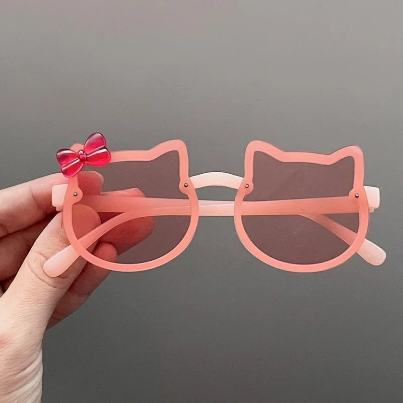 2025 New Sunglasses Kitty Sanrio Children Sunglasses Anti-UV Cute Super Cute Baby Glasses Essential Sunglasses for Outing Parties