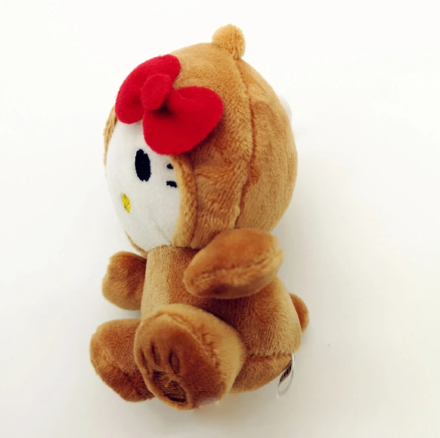 10Cm Bow Kitty Kt Cos Brown Bear White Bear Anime Plush Toy Panda Cute Soft Stuffed Doll Pendant Key Chains Gifts Kids