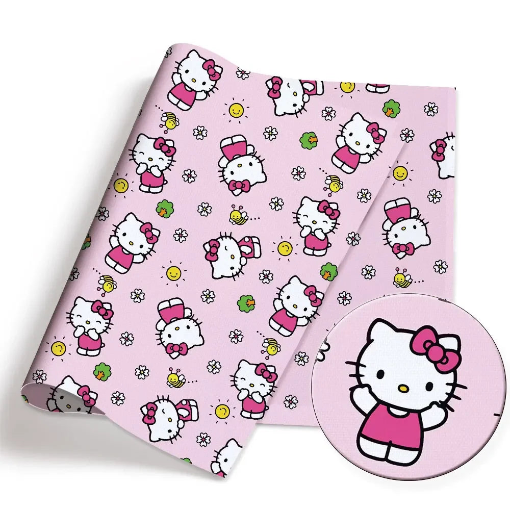 Hello Kitty 140x50CM Cartoon cotton fabric Patchwork Tissue Kid Home Textile Sewing Doll Dress Curtain Polyester cotton Fabric