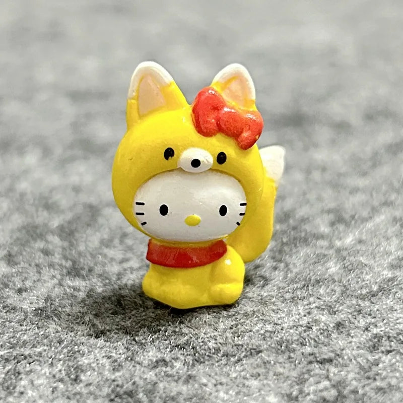 Anime Mini Hello Kitty Sitting Fluorescent Rabbit Pegasus DIY Patch Material Accessories Hairpin Accessories Doll Handmade Toys