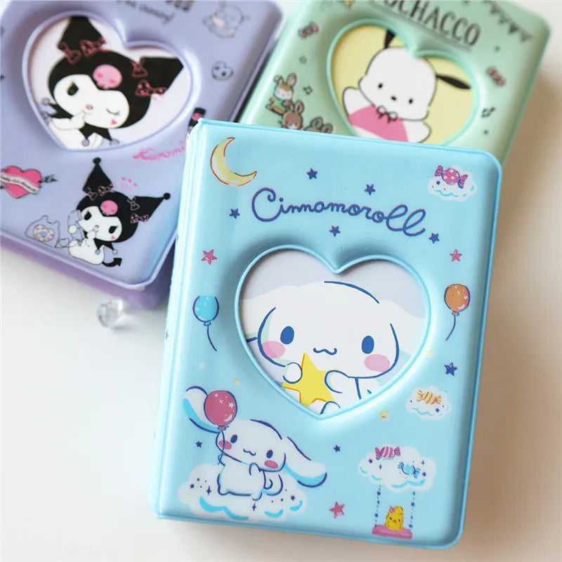 Kawaii Storage Photo Album Gift  Kuromi Cinnamoroll Truck Card Binder 3-Inch Card Holder Mini Toys Gift for Kids Anime