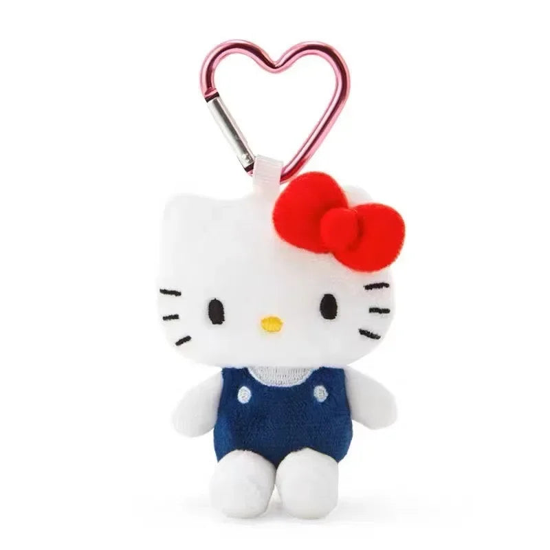 10cm Plush Stuffed Soft Doll Keychain Cartoon Hello Kitty Plushies Bag Pendant Accessories Girls Gift Kids Toys