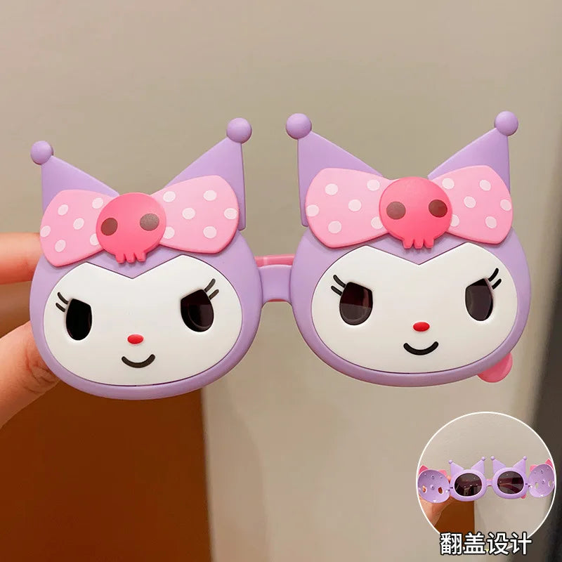 Cute Cartoon Children Sunglasses Girls Boys Flip-up Glasses Hello Kitty Y2K Anime Accessory