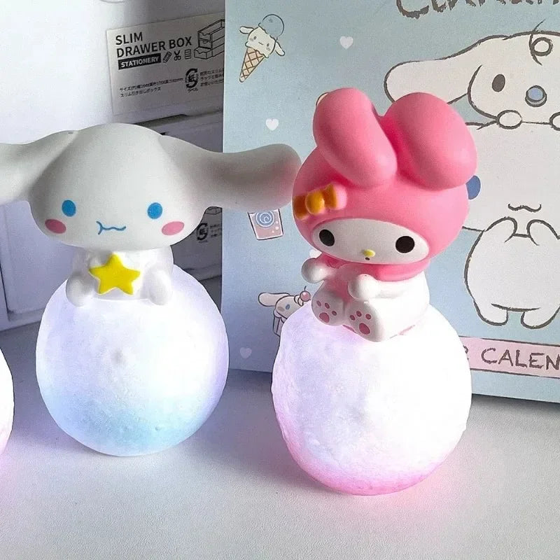 Hello Kitty Night Light Luminous Children's Toy Bedside Lamp Anime Cartoon Kuromi Cinnamoroll Cute Children's Gift Gift