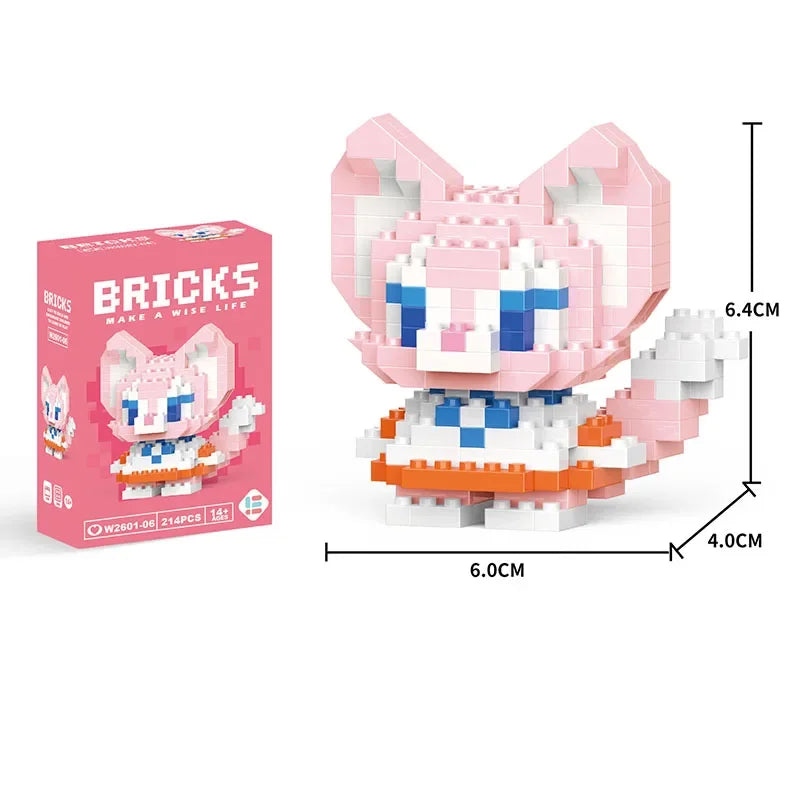 Hello Kitty Building Blocks Cartoon Character Melody Assembled Model building block Dolls Toys Children Gifts