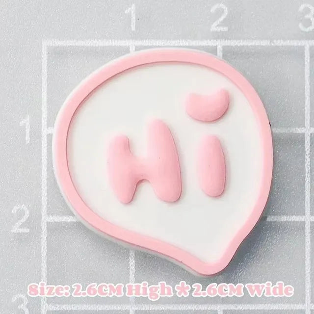 Pink Series Cute Cartoon Hello Kitty Charm Shoe Buckle Accessories DIY Removable Wooden Clogs Sandal Buckle Decoration