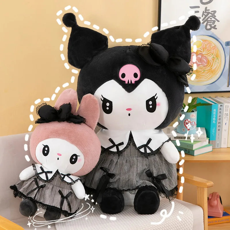 Oversized Hello Kitty Kuromi Melody Stuffed Toys Soft Throw Pillow Plush Dolls Kids Birthday Valentines Gifts for Girls