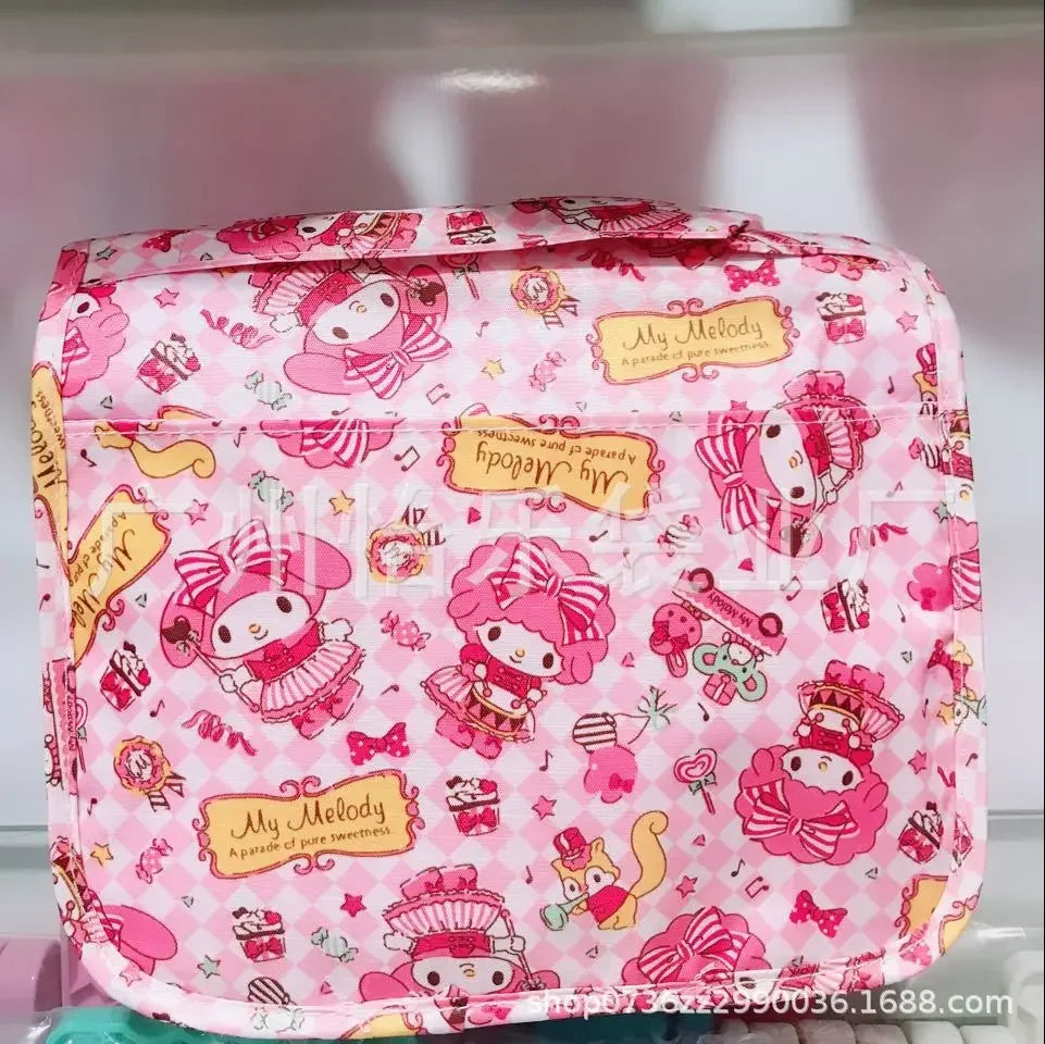 Hello kitty handbag Cinnamoroll Melody cartoon hanging wash bag cosmetic bag multi-functional storage bag