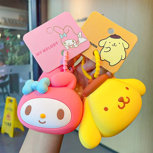 Coin Purse Bags My Melody Kuromi Cinnamoroll Pochacco Silicone Waterproof Mini Bag Kechian Toy Decorative Christmas Gifts