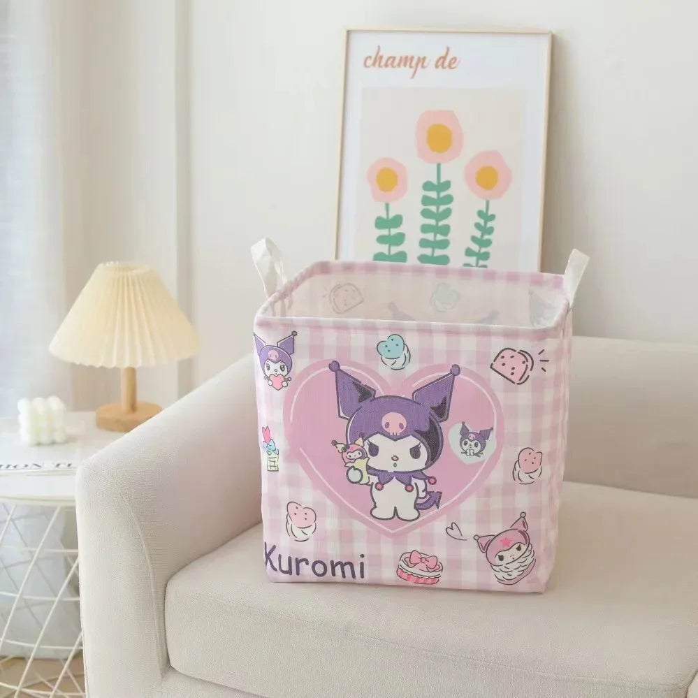 Hello Kitty Dirty Clothes Basket Storage Basket Large Capacity Dormitory Household Foldable Waterproof Dirty Clothes Basket