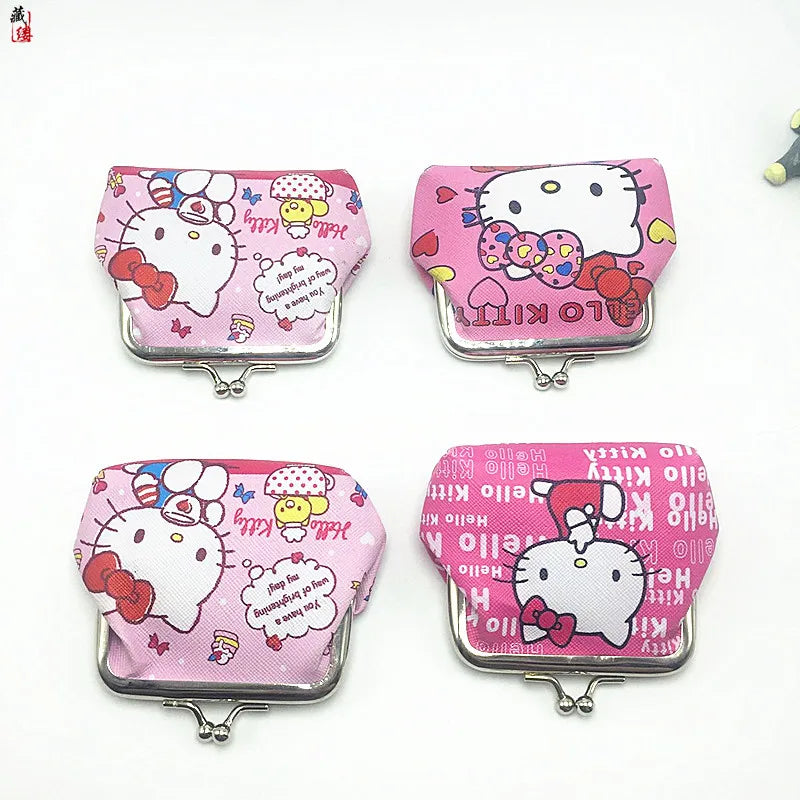 Hello Kitty Cartoon Coin Pouch Purse Creative Small Wallet My Melody Bags girls purse Kawaii Wallet Kid Purses