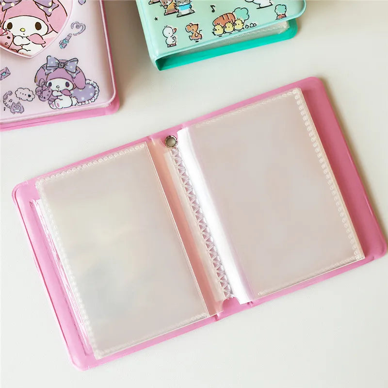 Kawaii Storage Photo Album Gift  Kuromi Cinnamoroll Truck Card Binder 3-Inch Card Holder Mini Toys Gift for Kids Anime