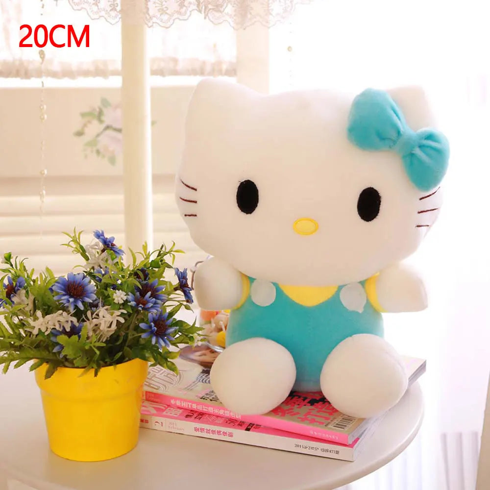 20cm Hello Kitty Plush Toys Cute Movie KT Cat Dolls Soft Stuffed kawaii Hello Kitty Toy Baby Christmas Gift