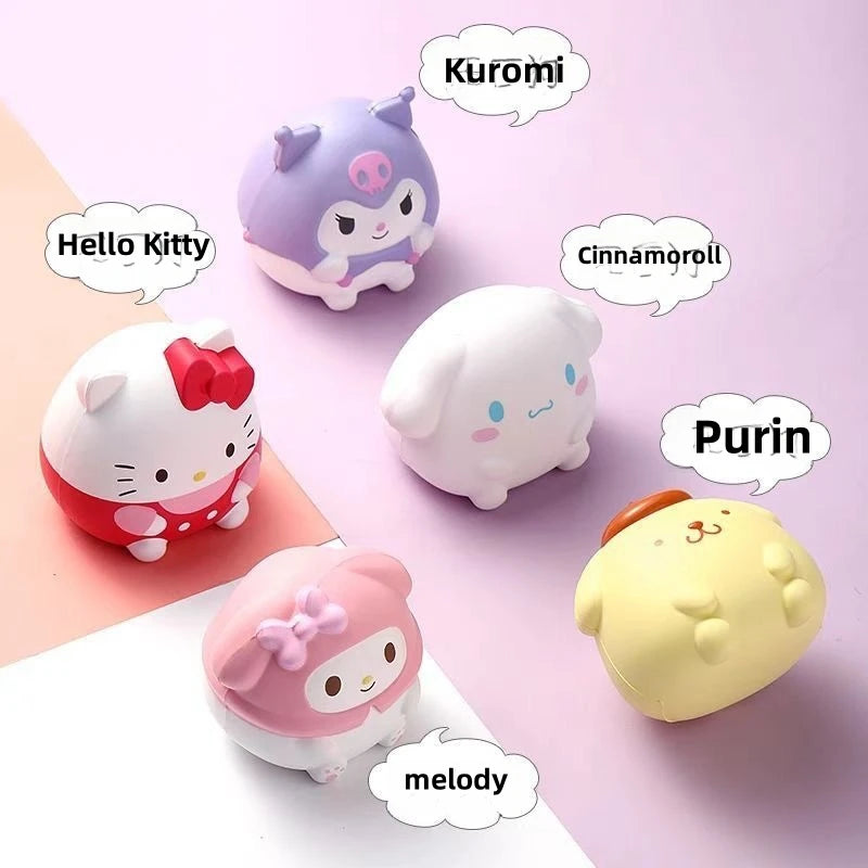 Hello Kitty Toys Kawaii Melody Kuromi Cinnamoroll Stress Relief Fidget Toys Spotify Premium Squishy Hand Pinch Toy Gift