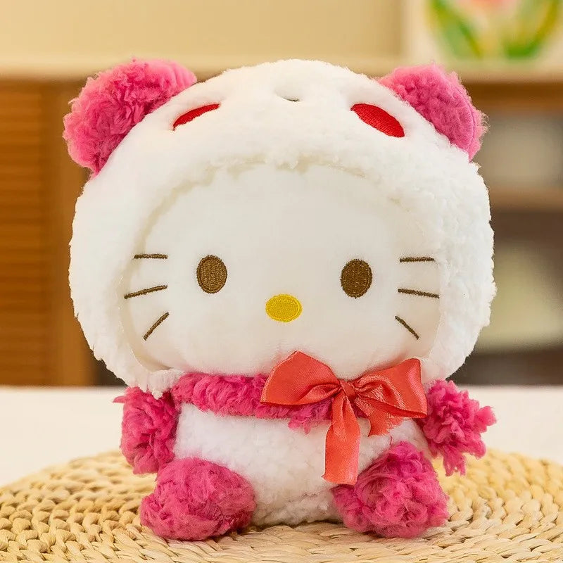 22CM Kawali Kuromi Hello Kitty My Melody Cinnamoroll Pillow Plush Toys Anime Kid Dolls Cartoon Collection Children's Gift