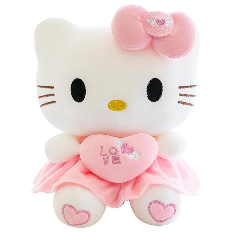 Hello Kitty Pink Plush Stuffed Toys Anime Cartoon Plushie Doll Soft Stuffed Pillow Toys For Children Birthday Xmas Gifts