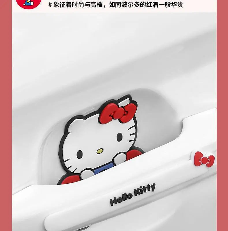 Kawaii Sanrio Cute Cartoon Car Door Anti-Collision Sticker Hello Kitty Transparent Collision Strip Decoration Car Accsesories