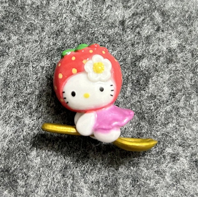 Anime Mini Hello Kitty Sitting Fluorescent Rabbit Pegasus DIY Patch Material Accessories Hairpin Accessories Doll Handmade Toys