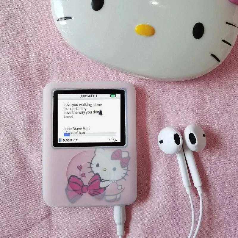 kawaii hello kitty Student MP3 Cartoon anime Portable mini music Walkman sports companion Sound can be played externally new