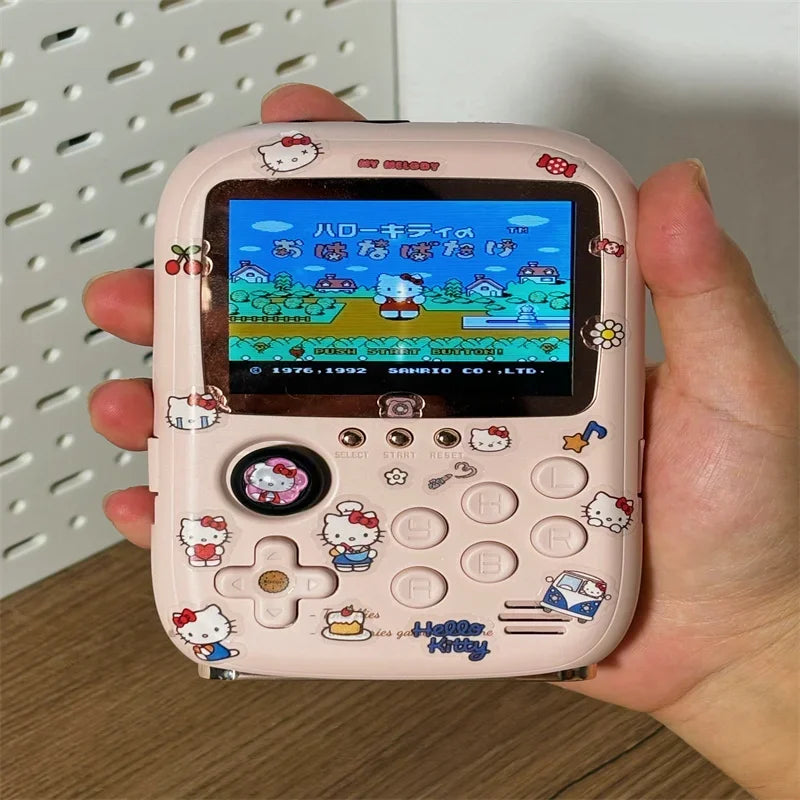 New Lovely Hello Kitty Power Bank Mini Game Portable Retro Handheld Game Console Soft Light Color Screen Birthday Gift For Girls