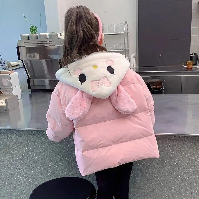 Hot Cotton Clothes Sanrio My Melody Girl Leisure Sports Hooded Jacket Cinnamoroll Hello Kitty Kawaii Child Hoodie Cartoon Gift