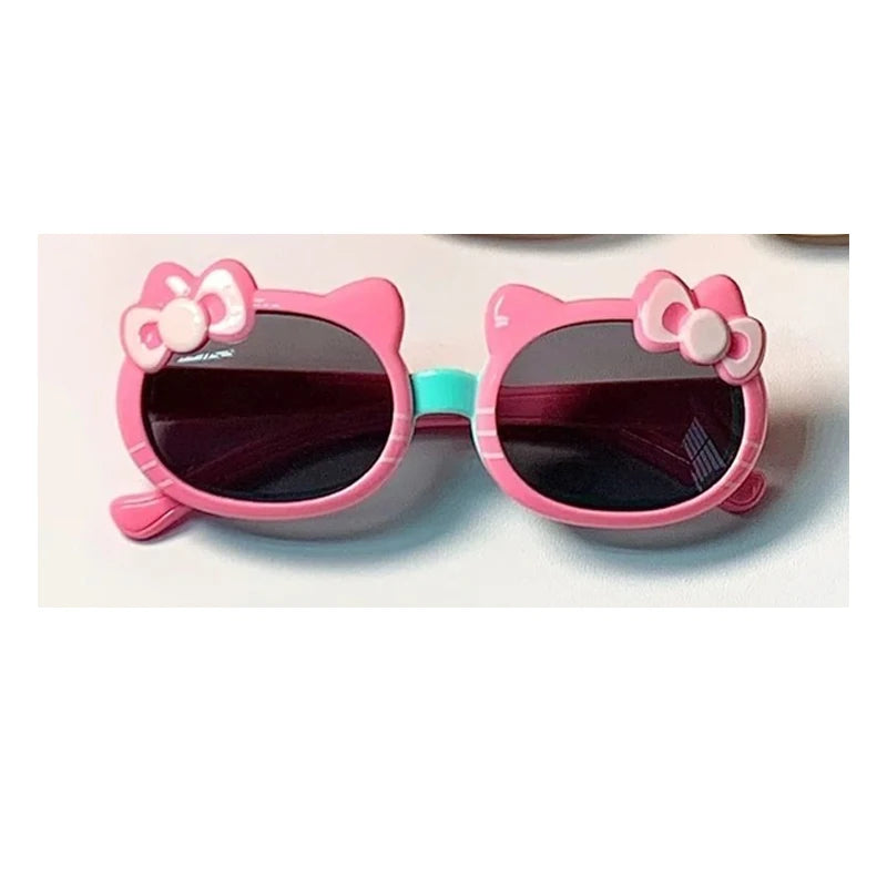 Hello Kitty Fashion Photo Glasses Props Sunglasses Student Girls Cute Cartoon Sunglasses Sunshade Mirror