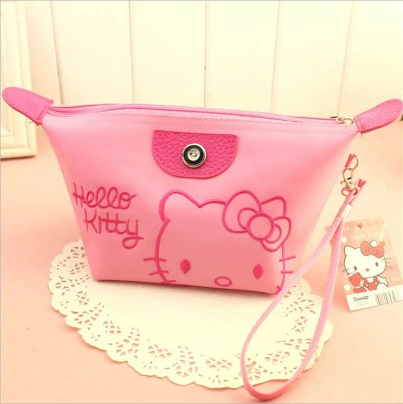 Hello Kitty Large Travel Cosmetic Bag for Women Cosmetic Organizer High-capacity Makeup Bag Storage Pouch for Female Makeup Box