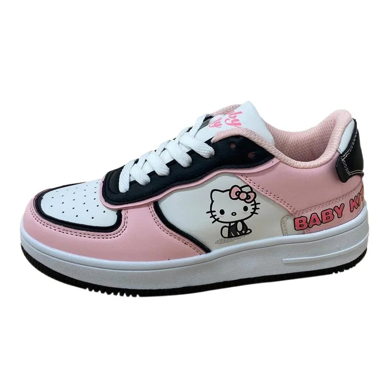 Hello Kitty Women's Shoes Female Student Casual Sneakers Cute Lolita Comfortable Breathable Soft Girl Skateboard Shoes