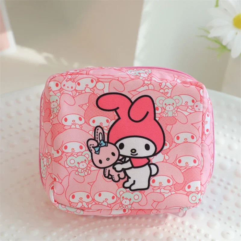 Hello Kitty Coin Purse Cute Anime Cartoon Kuromi Fashion Sanitary Napkin Bag Charm Bluetooth Earphone Bag Girl & Child Gift