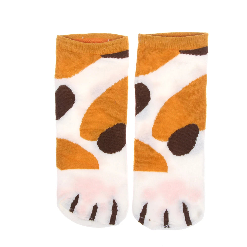 1 Pair Women Kawaii Cats Paw Kitty Claws Ankle Short Socks Beautiful Girls Socks High Quality Elastic Winter Cartoon Cute Socks