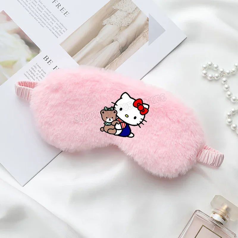 Hello Kitty Sleeping Eye Mask Blindfold Eye Cover Mask Eyepatch Travel Home Eyes Relax Mask Eyeshade Girls Kids Adult Gift