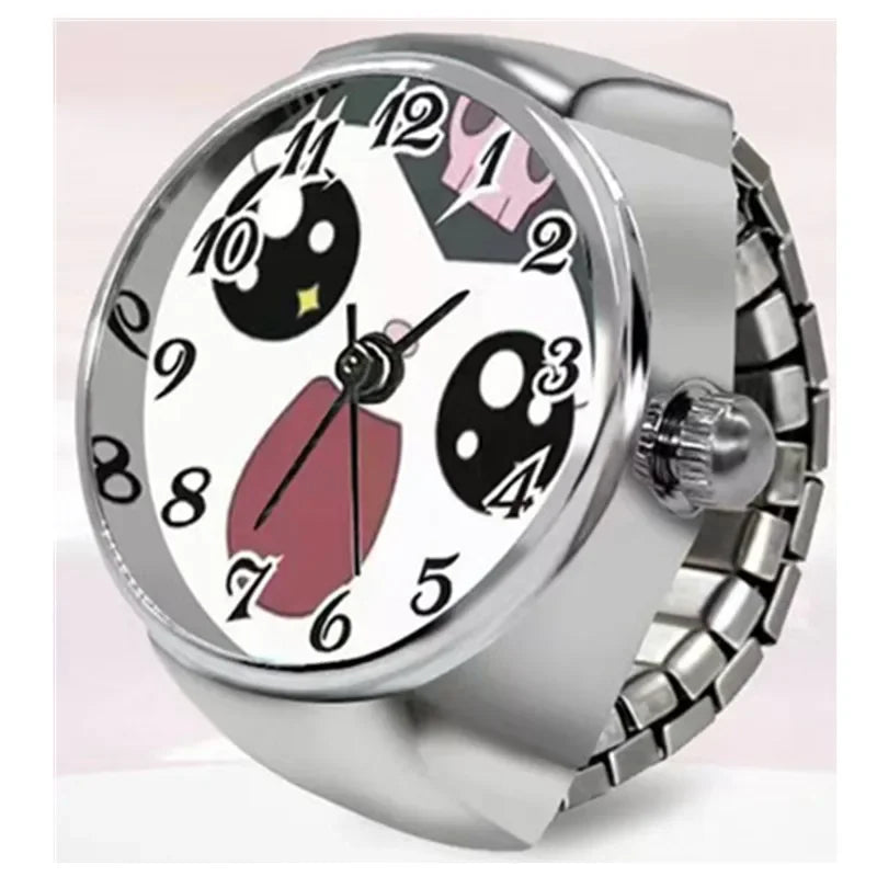 Hello Kitty Watch Ring, Cute Kt Cat Bow, Rhinestone Clock Ring, Girls Jewelry, Kids Gifts, Kawaii Toys