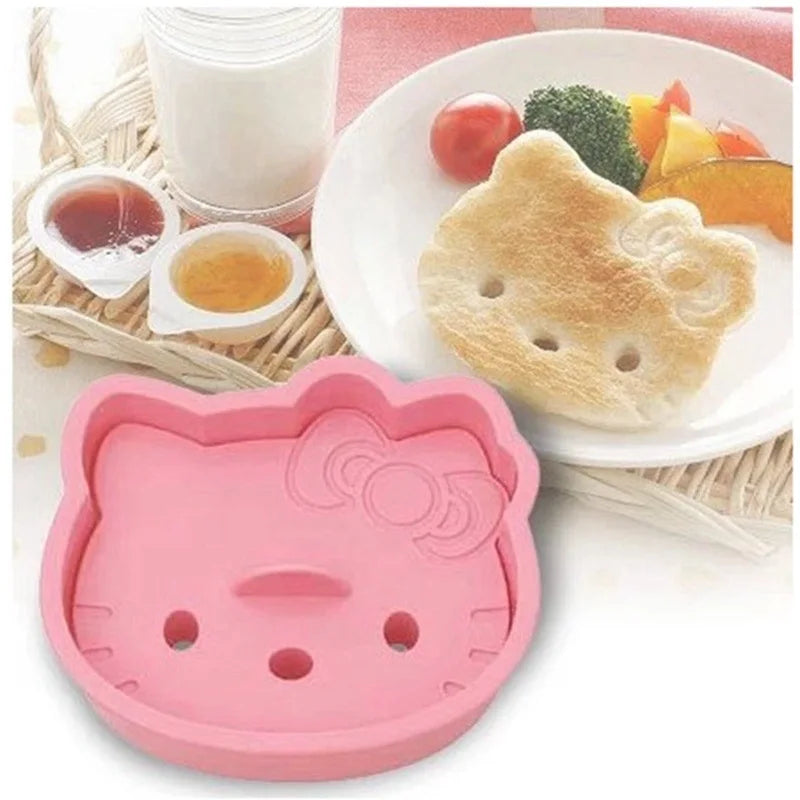 Hello Kitty DIY Mould Anime Kt Cute Cartoon Kids Sandwiches Cutter, Sealer Maker Dough/Cookie Press Pastry Tools