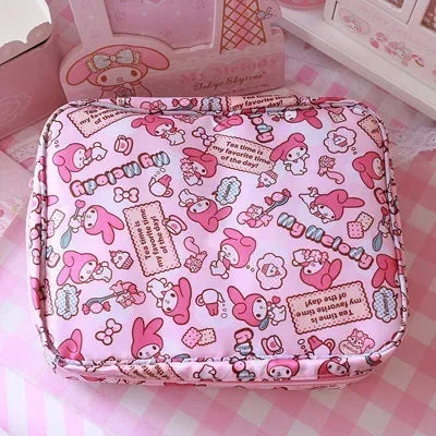 Hello kitty handbag Cinnamoroll Melody cartoon hanging wash bag cosmetic bag multi-functional storage bag