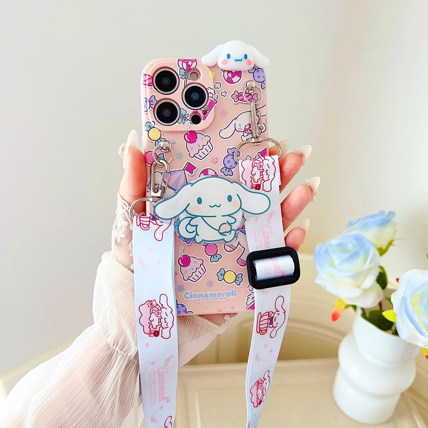 For Samsung Galaxy Note 8 9 10 20 Ultra Plus Note 10 lite A 01 10 20 30 50 70 Hello Kitty Park Case With Holder Rope