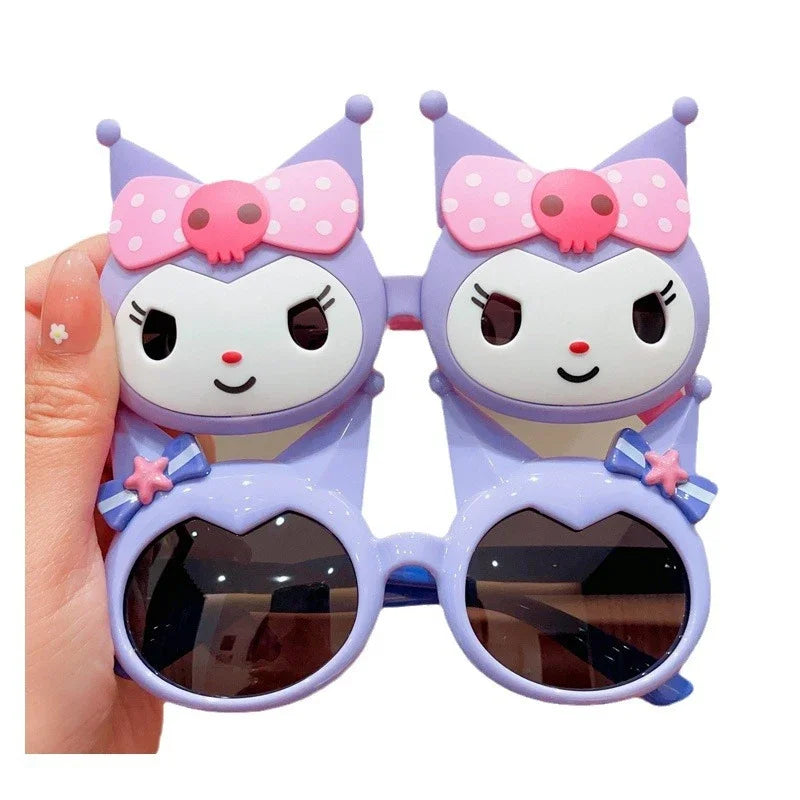 Kuromi Flipup Sunglasses Cute Anime Cartoon Children Sunglasses Fashion Charm Girl's Sun Shade Goggles Holiday Gifts