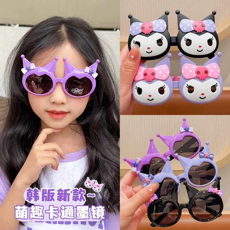 Kuromi Flipup Sunglasses Cute Anime Cartoon Children Sunglasses Fashion Charm Girl's Sun Shade Goggles Holiday Gifts