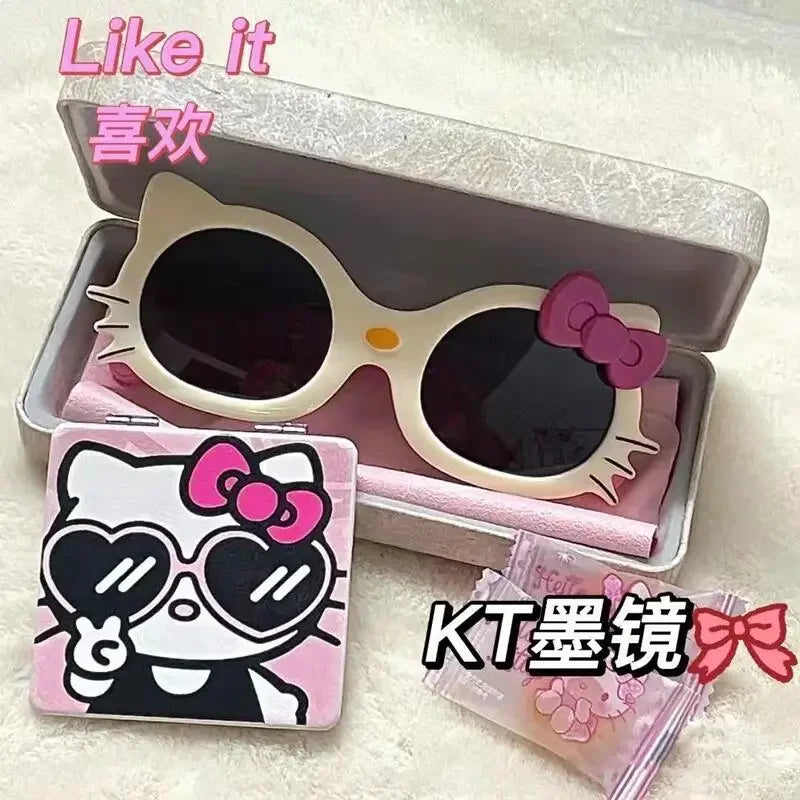 Hello Kitty Sunglasses Cute Anime Cartoon Girl & Child Fashion Photography Glasses Decoration Kawaii Sunnies Holiday Gifts