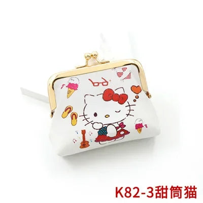 Hello Kitty Cartoon Coin Pouch Purse Creative Small Wallet My Melody Bags girls purse Kawaii Wallet Kid Purses